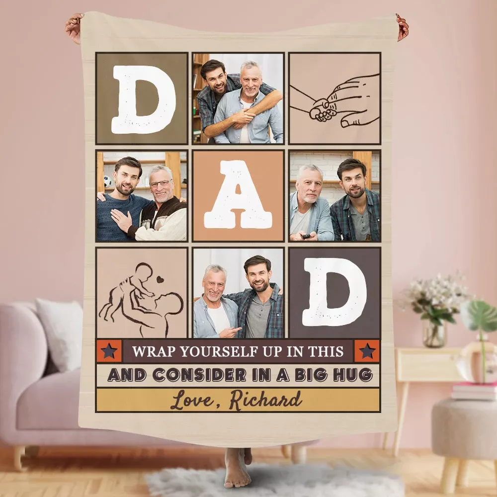Custom Blankets Fathers Day Gifts Personalized Blanket