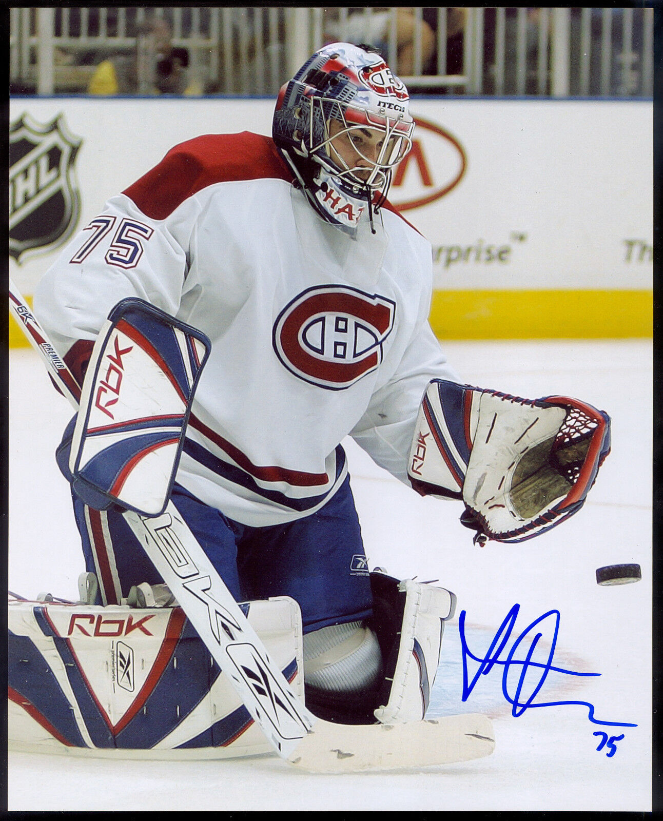 Yann Danis goaltender Autograph Signed on Montreal Canadien 8x10 Photo Poster painting W/coa NM