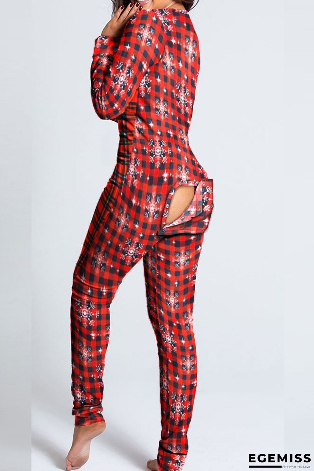 Red Stripe Casual Print V Neck Skinny Jumpsuits | EGEMISS