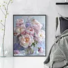 Light Pink Peony 11CT 3 Strands DIY Counted Cross Stitch Kits 15.75x19.69inch Needlework Embroidery Kit Cross Stitch Patterns Arts Craft Kits for Beginners Adults Home Decor tapestrymarket
