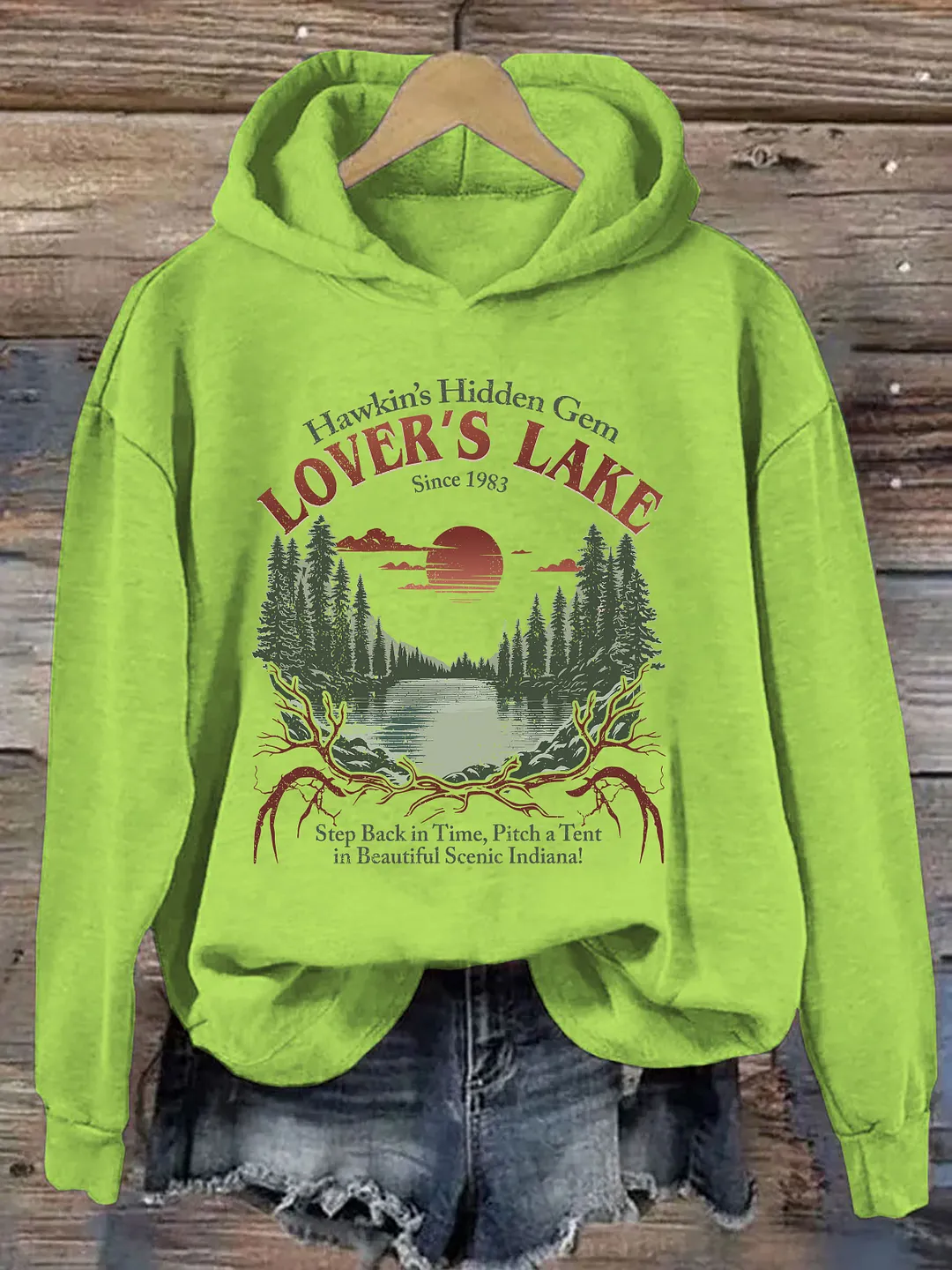 Hawkin's Hidden Gem Lover's Lake Hoodie