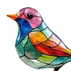 Acrylic Birds on Branch Statue Art Craft Stained Birds Ornament Collectible Gift