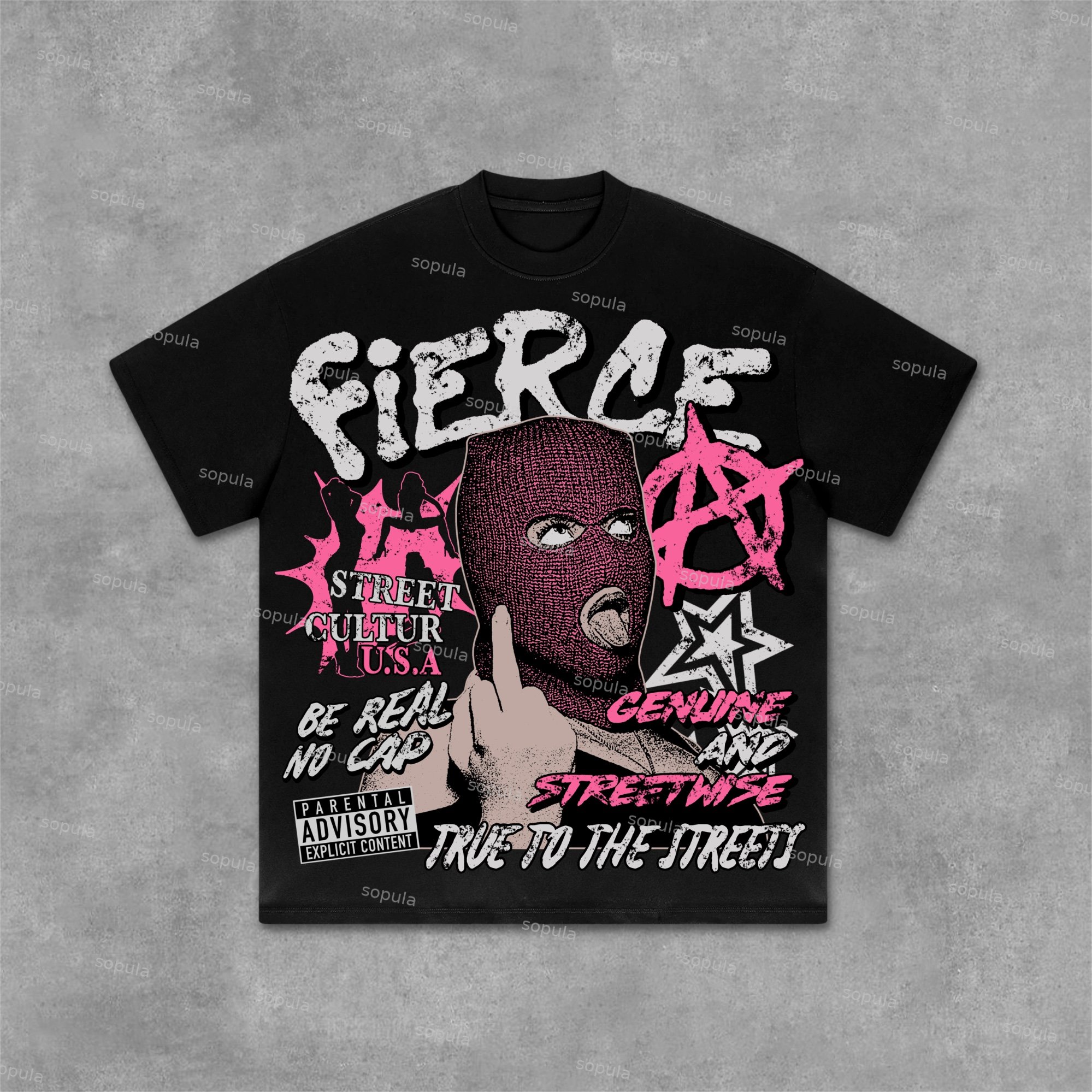 Sopula Gang Street Life Old Retro Printed Graphics Cotton T-Shirt - Sopula｜Premium Graphic Tees & Graphic Clothing