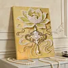 Lotus-DIY-Perlenmalsets mit Rahmen 30x40 cm Perlengem&auml;lde Bildkunst Basteln f&uuml;r Erwachsene Anf&auml;ngergeschenk Wanddekoration f&uuml;r Wohnw&auml;nde