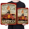 Pinup Railroad Train - Vintage Metal Signs(8*12Inch) - Vehicle