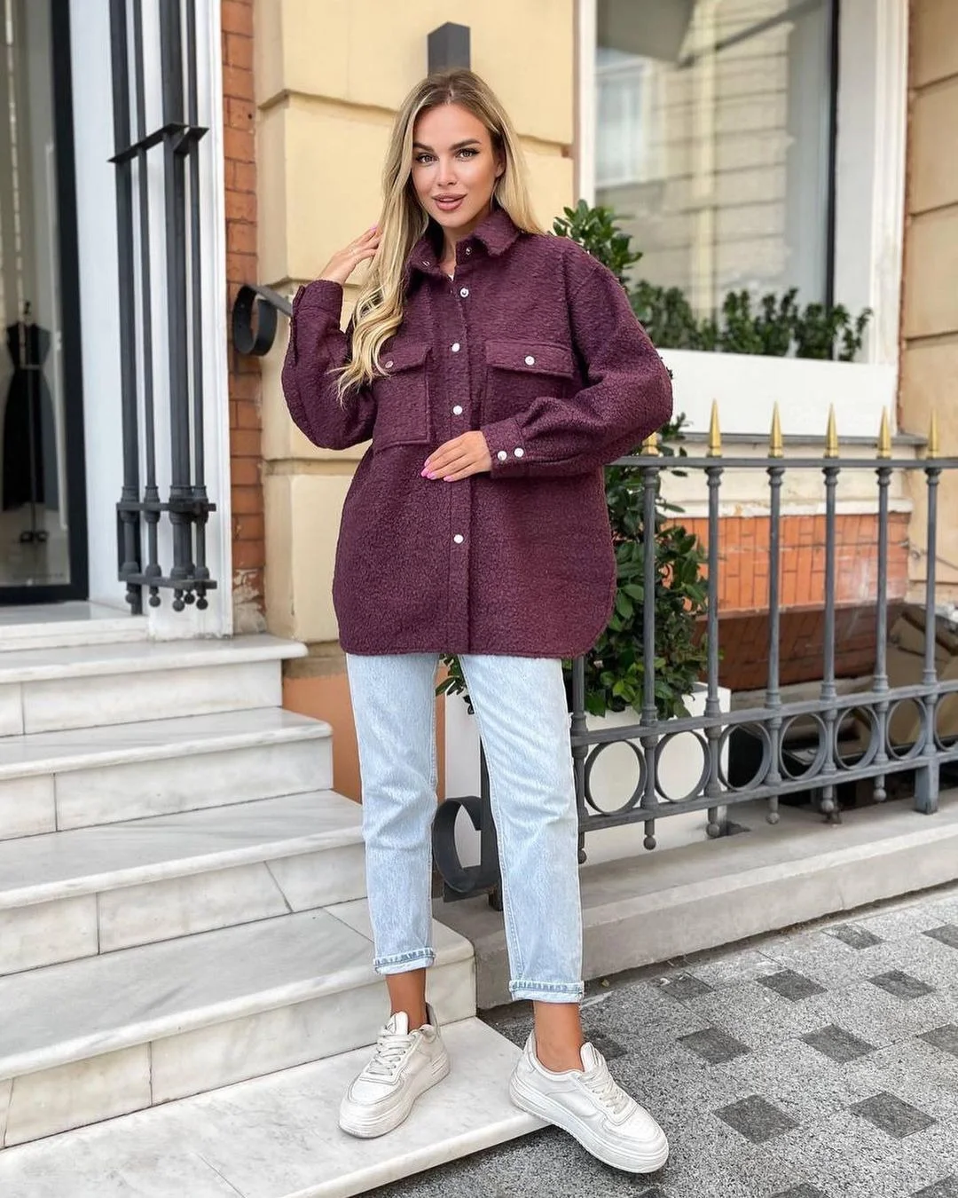 Nigikala Nigikala Women's Clothing 2025 Autumn And Winter New Hairy Casual Clip Long-Sleeved Shirt