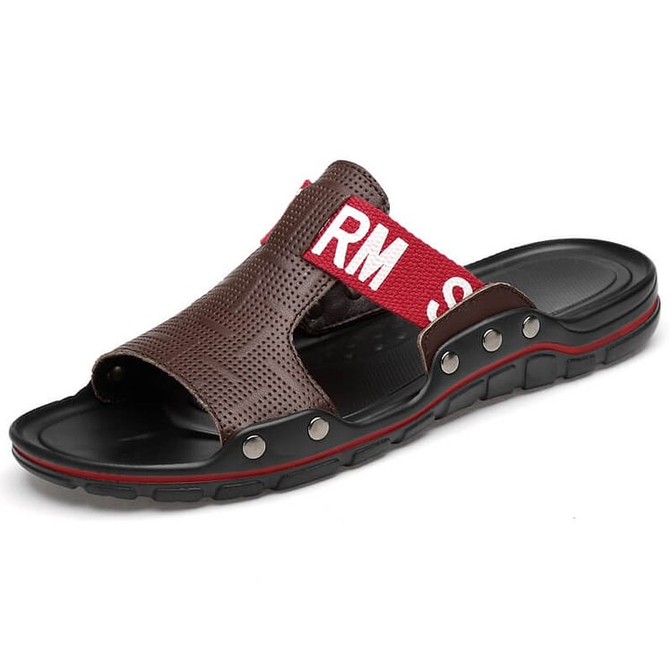 Mens Fashion Slide Sandals Open Toe Athletic Arch Support Footbed