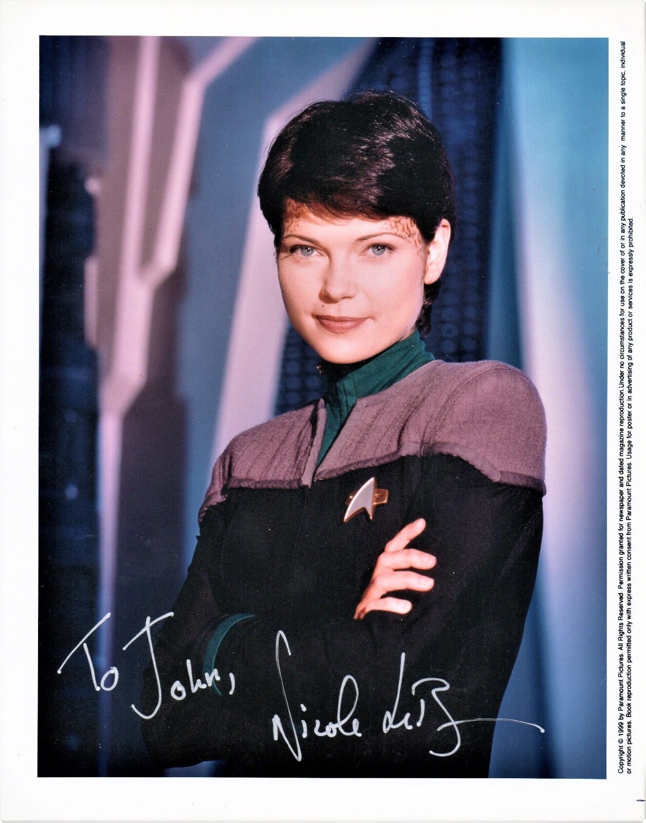 Nicole DeBoer Autographed 8 x 10 in. Photo Poster painting Star Trek TNG