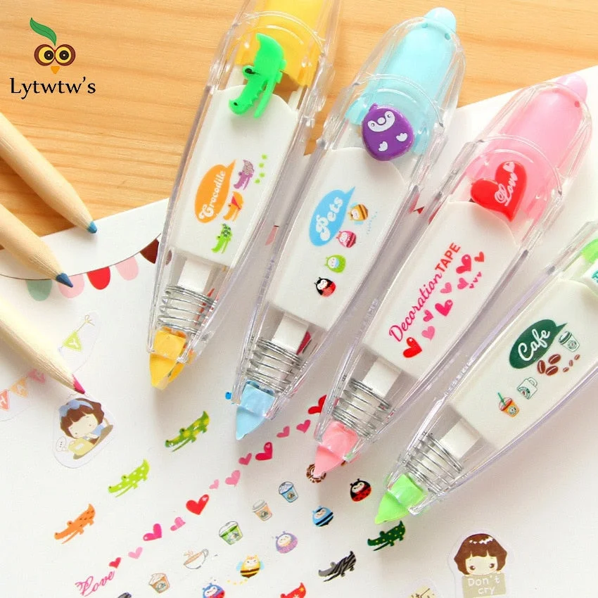 1 Pieces Lytwtw's Special Stationery Originality Press Type Lace Correct Lovely Modification Student School Office Supplies