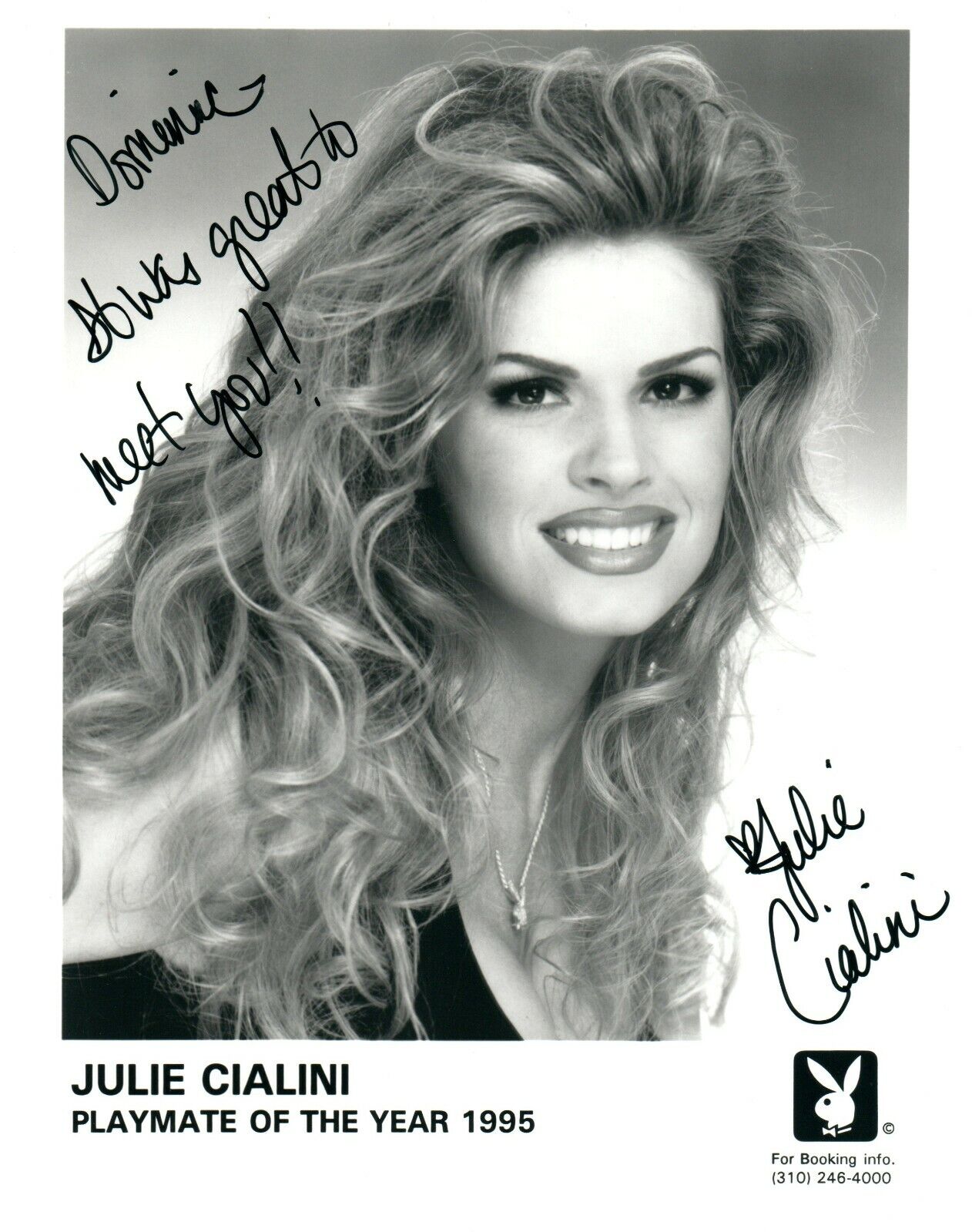 Julie Cialini Playboy Playmate Model Actress Hand Signed Autograph 8x10 Photo Poster painting