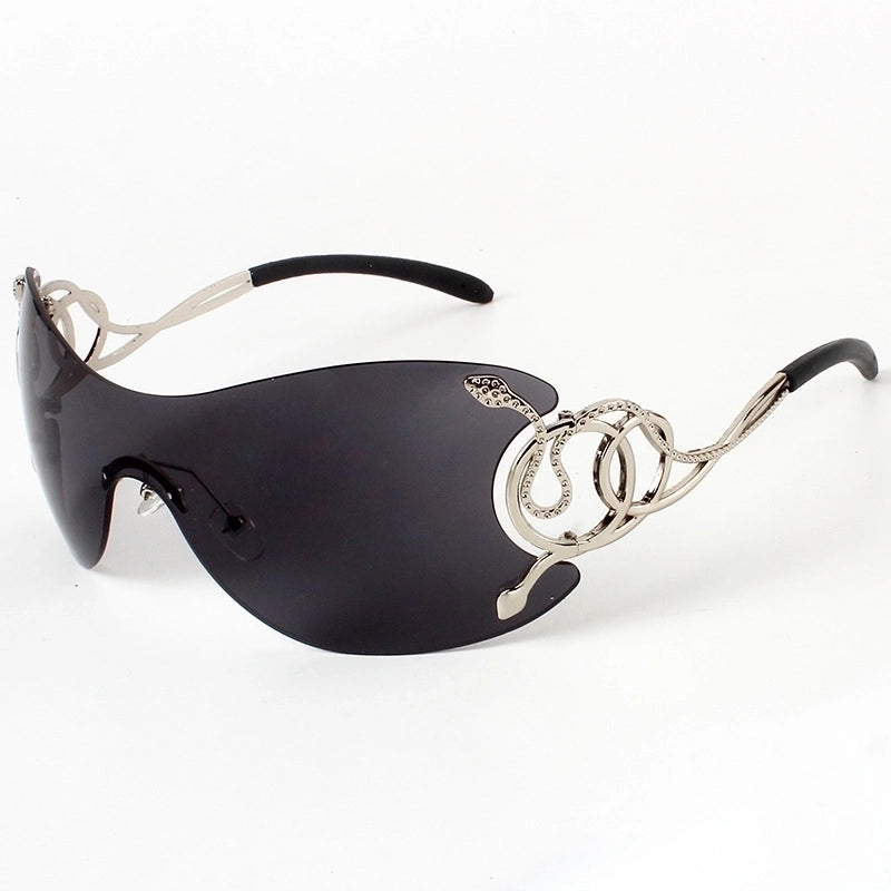 Hip-hop Streetwear Solid Color Pc Square Frameless Women’s Sunglasses