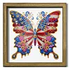Diamond Painting Special Shaped Drill Independence Day Butterfly With Frame(8.46x8.46inch)