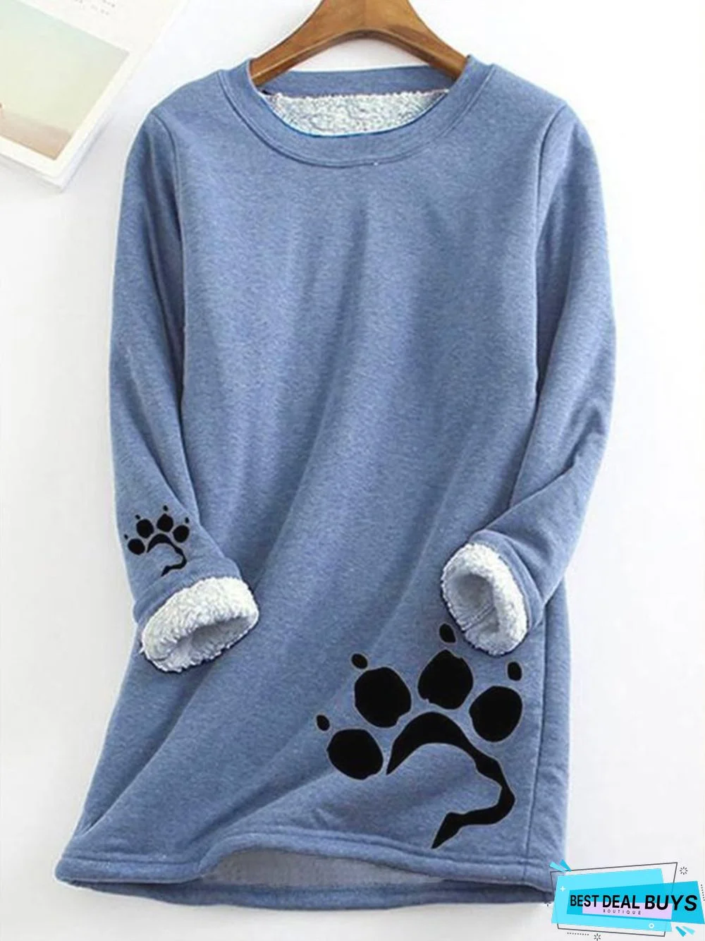 Cotton-Blend Loose Sweatshirt