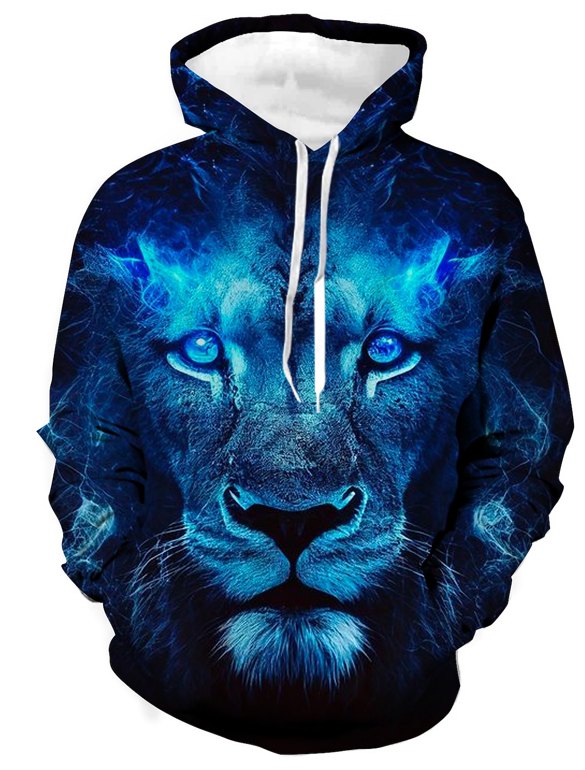 Destinybetclub New Graphic Lion Men's Fashion 3D Print Hoodie Streetwear Hoodies Long Sleeve Hooded Print Front Pocket Spring Hoodie Sweatshirt