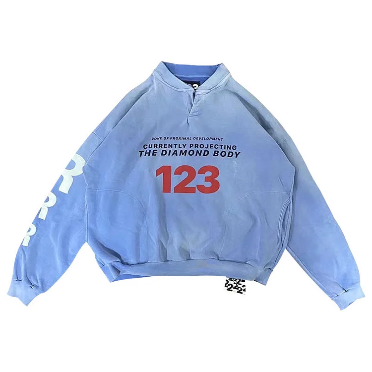Rrr123 Hoodie Heavy Distressed Retro Loose Sweater
