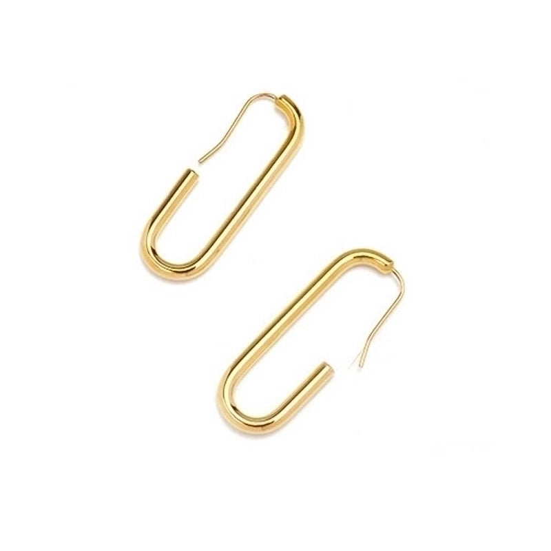 1 Pair Casual Minimalist Oval Plating Copper Drop Earrings