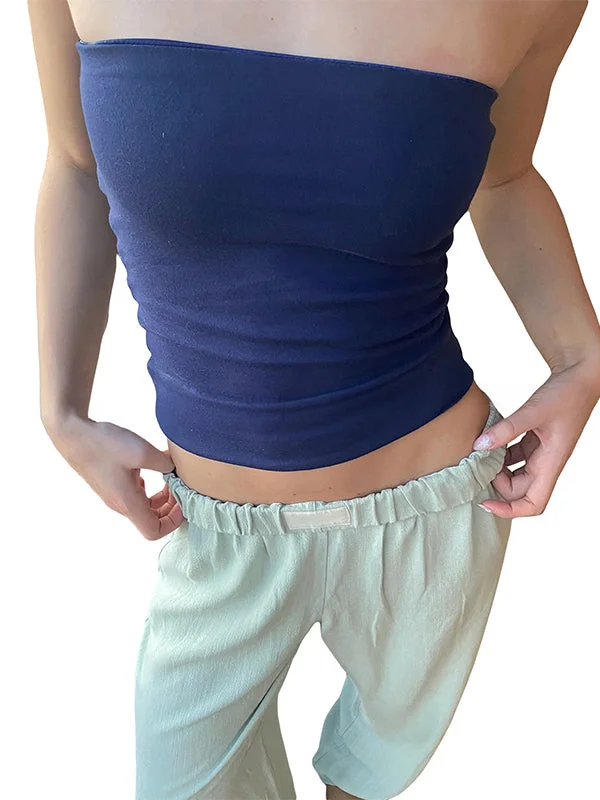 Brownm vintage bandeau top