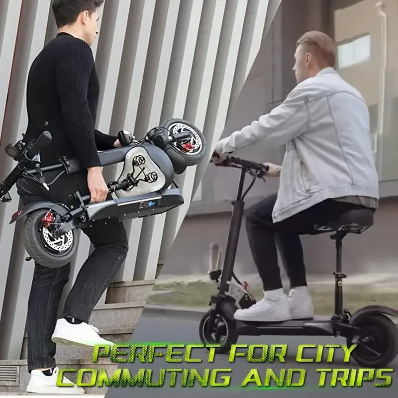 500w 48v 12 5ah e scooters off road foldable 10 inches long range e scooter with seat details 3