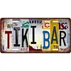TIKI bar - Enseigne M&eacute;tallique de permis de voiture(30*15cm)