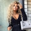 Ombre Ash Blonde Brown Curly Wig Long Wavy