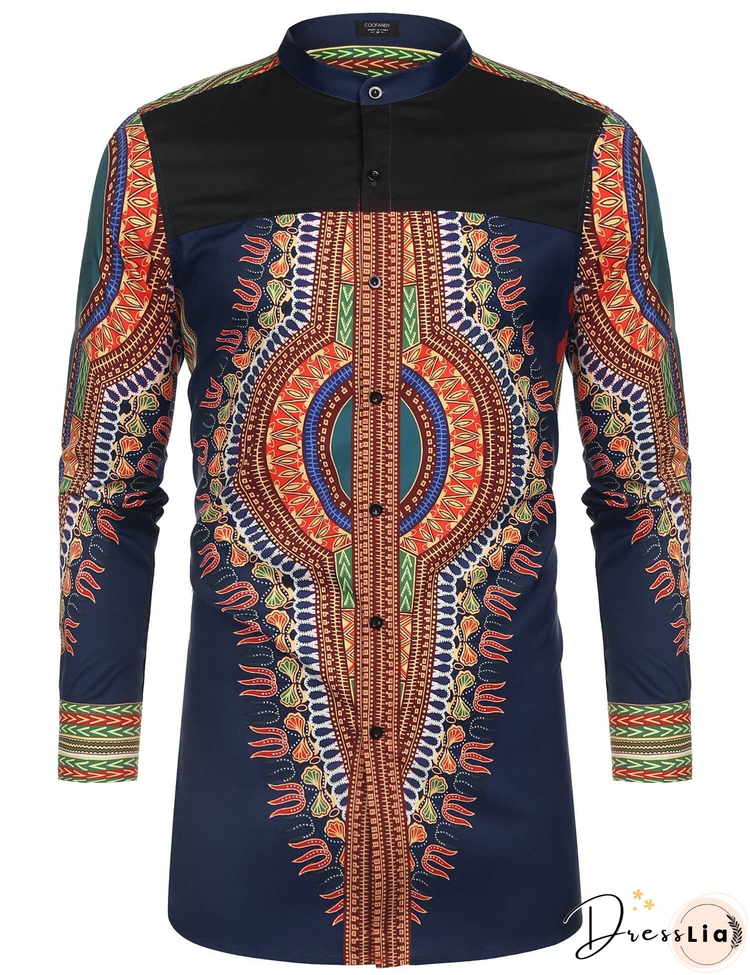 Casual Ethnic Graphic Long Shirt (US Only)