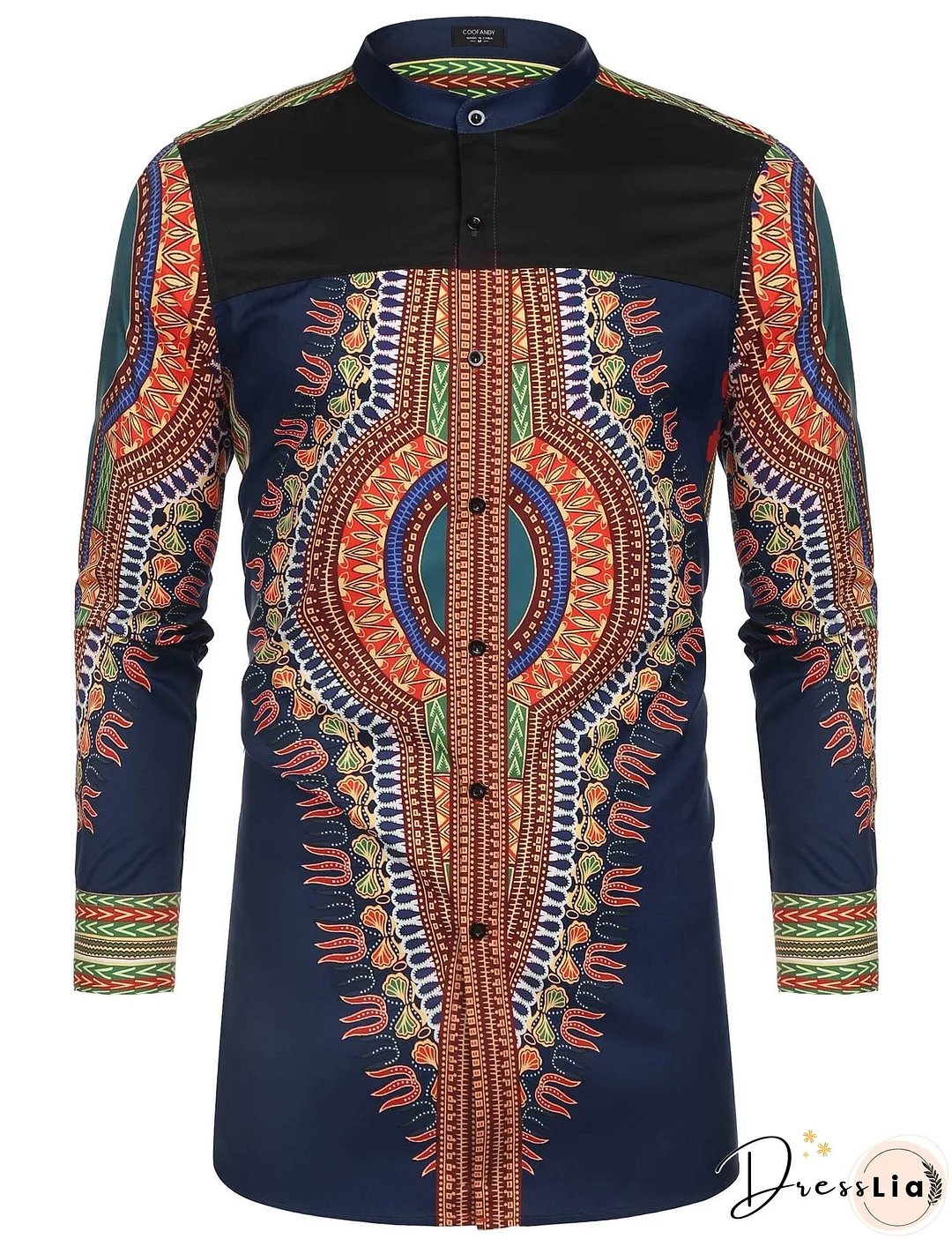 Casual Ethnic Graphic Long Shirt (US Only)