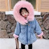 Kid Baby Girl Winter Denim Jacket Denim Coat