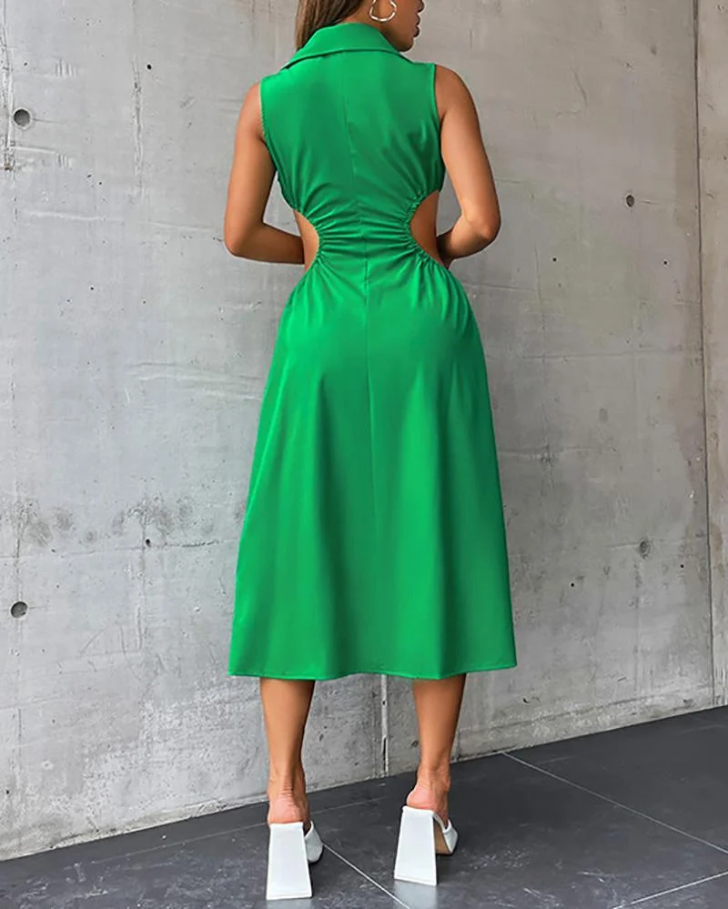 Sexy V-Neck Waistless A-Line Dress
