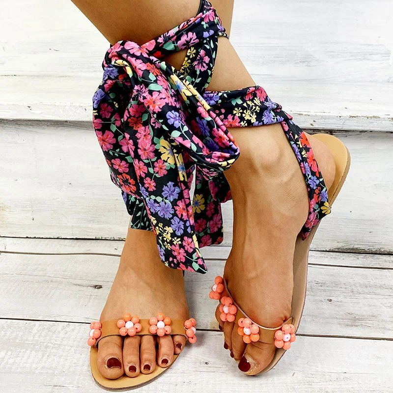 Sunflower Bandage Flat Sandals