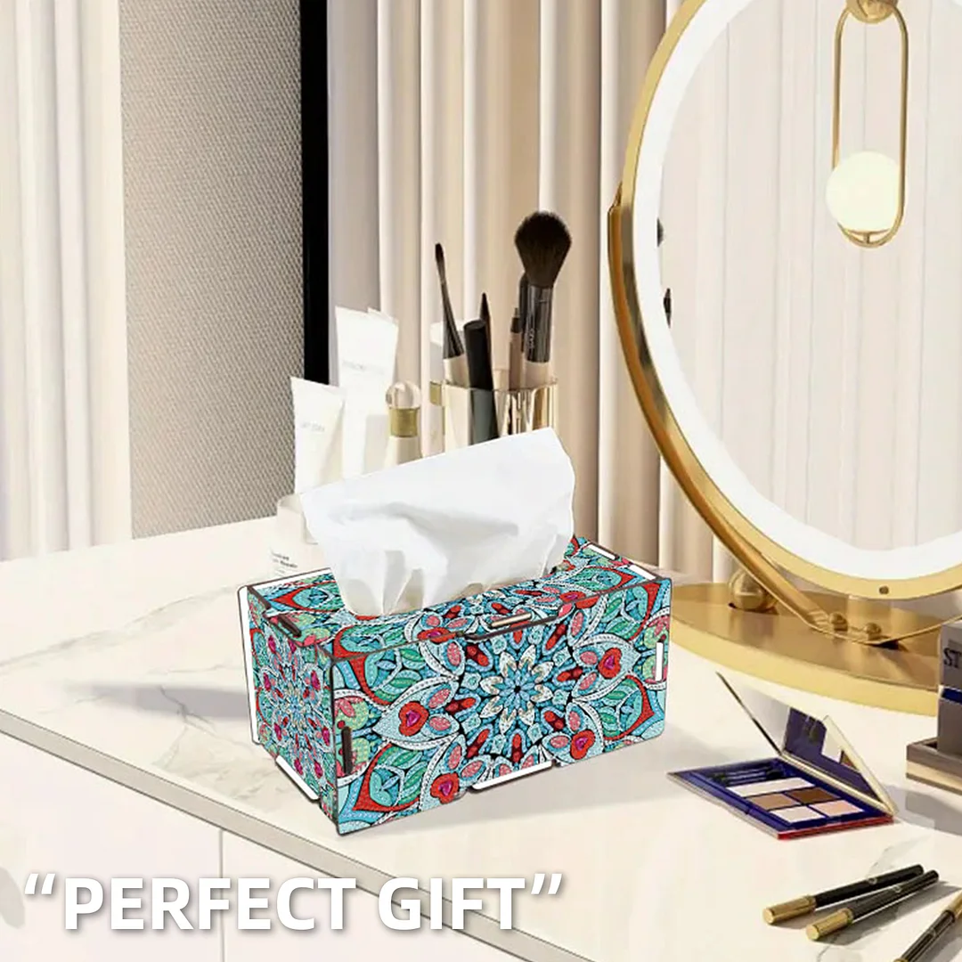 Mandala DIY Diamond Art Paper Towel Holder for Home and Office Decoration
