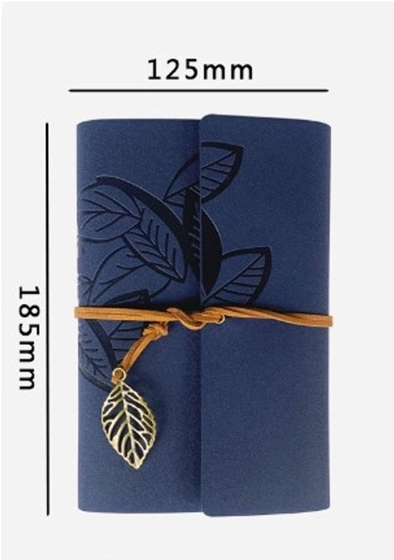 1 Piece Plant Learning School Pu Leather Paper Retro Notebook