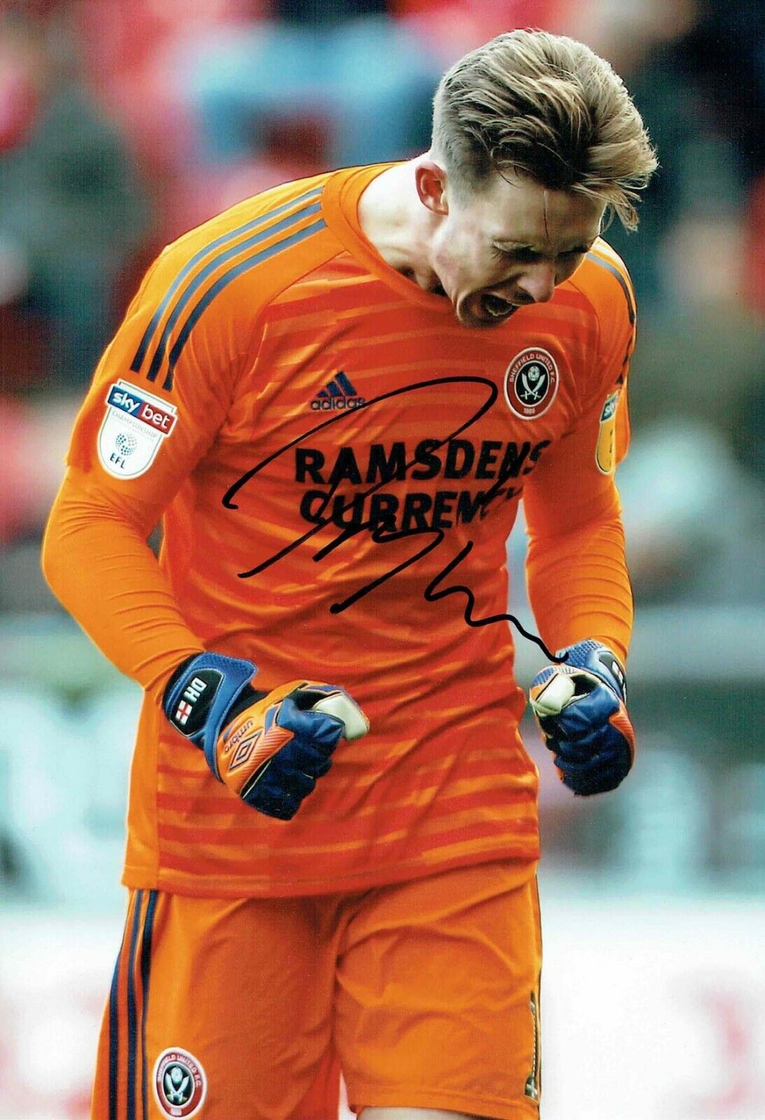 Dean HENDERSON Sheffield United Signed Autograph 12x8 Photo Poster painting 1 AFTAL COA SUFC