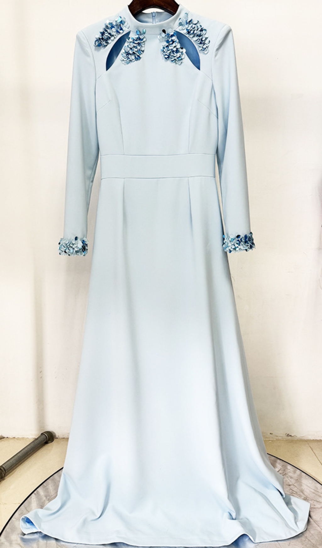 Euleta Sequin Embellished Long Sleeve Gown Miss Lee Label