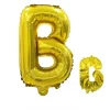 20PCS English Letters 16" Aluminum Film Golden Silver Rose Gold Balloons Birthday Party Decor