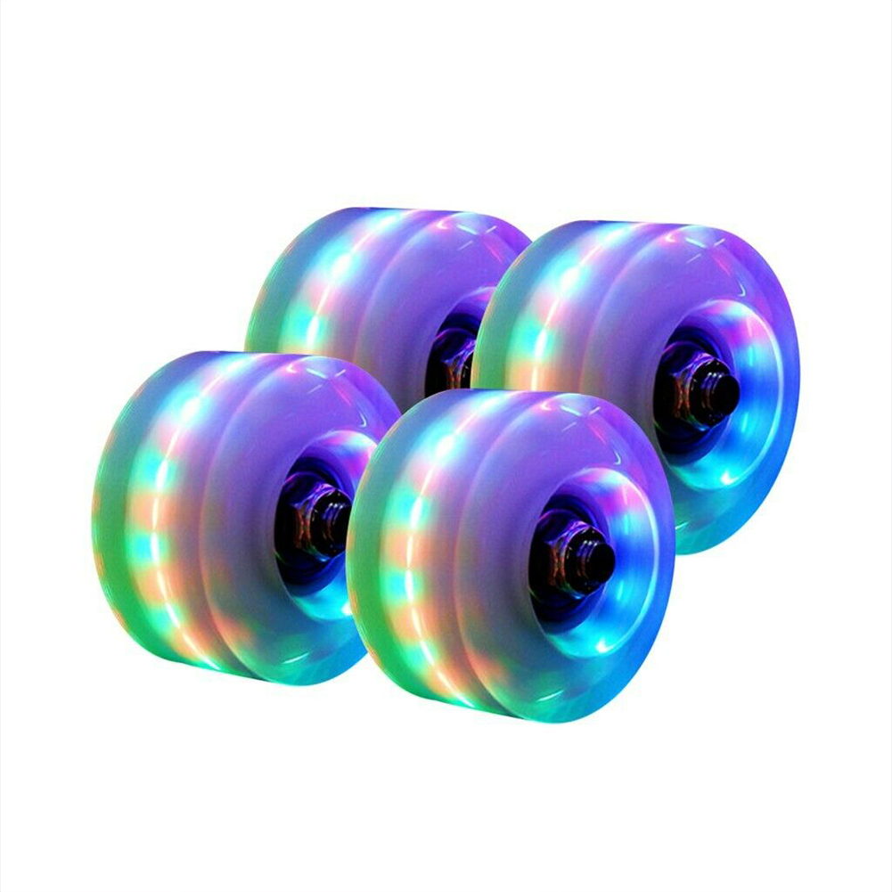 

4pcs LED Roller Skate Wheels Light Night Luminous Skateboard Roller Lights, 501 Original