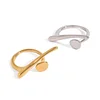 Stylish Golden Silver Simple Ring