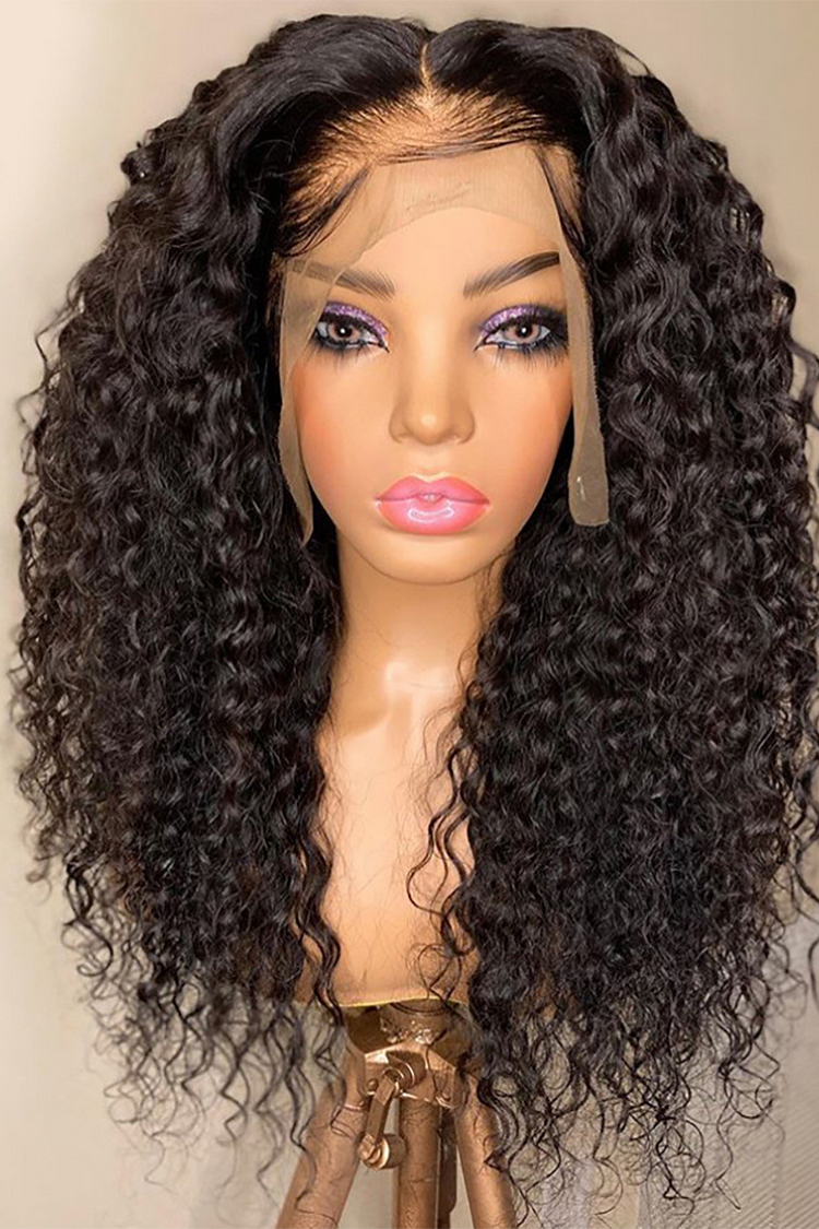 Lace Frontal Middle Parted Jerry Curls Wigs