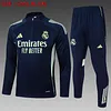 2025/2026 Real Madrid Half-Pull Training Suit Cyan Football Shirt 1:1 Thai Quality