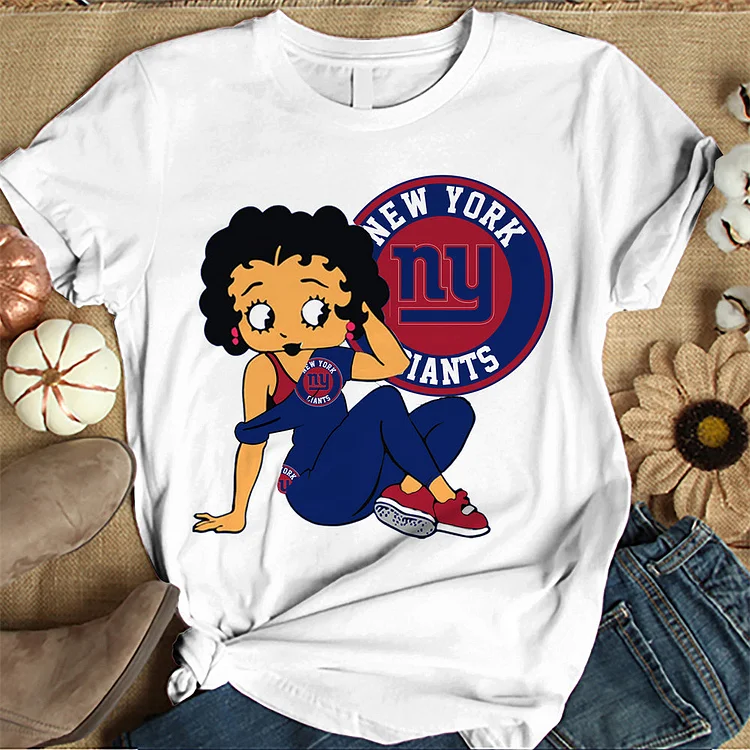 New York Giants Women's White Relaxed T-Shirt