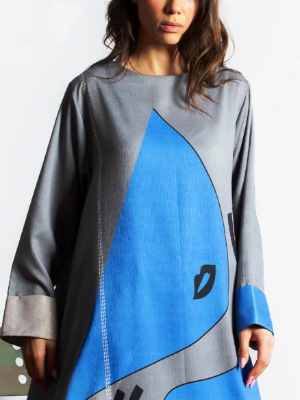 High Fashion Graphic Print Dress-inspireuse