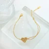 Heart Beads 2 Layers 18K Golden Bracelet