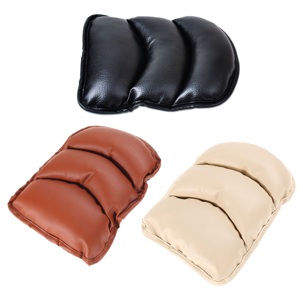 

Car PU Leather Waterproof Center Box Armrest Console Soft Pad Cushion Cover, Black, 501 Original