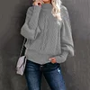 Women Long Sleeve Knitted Loose Fitting Sweater