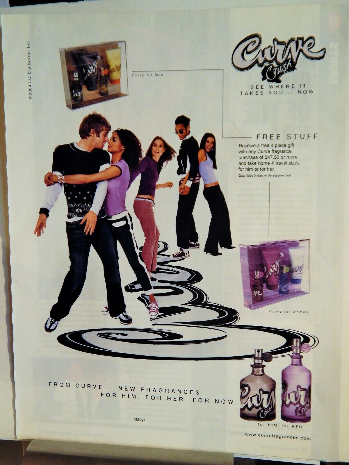 CURVE CRUSH FRAGRANCES / DIANE HILL SEXY Photo Poster painting ORIGINAL 2005 VTG AD