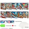 (US Only)10PCS DIY Diamond Art Greeting Cards Xmas Designs for Festivals and Celebrations
