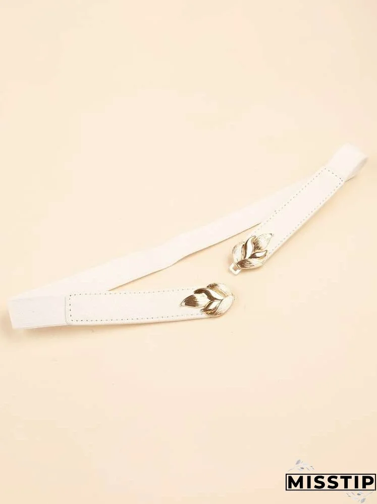 Gold Buckle Elastic Belt