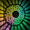 Solar Fence Lights Mandala Theme Waterproof Metal Solar Powered Deck Step Stair Lights for Garden Post Patio Decor Gifts for Women Mom