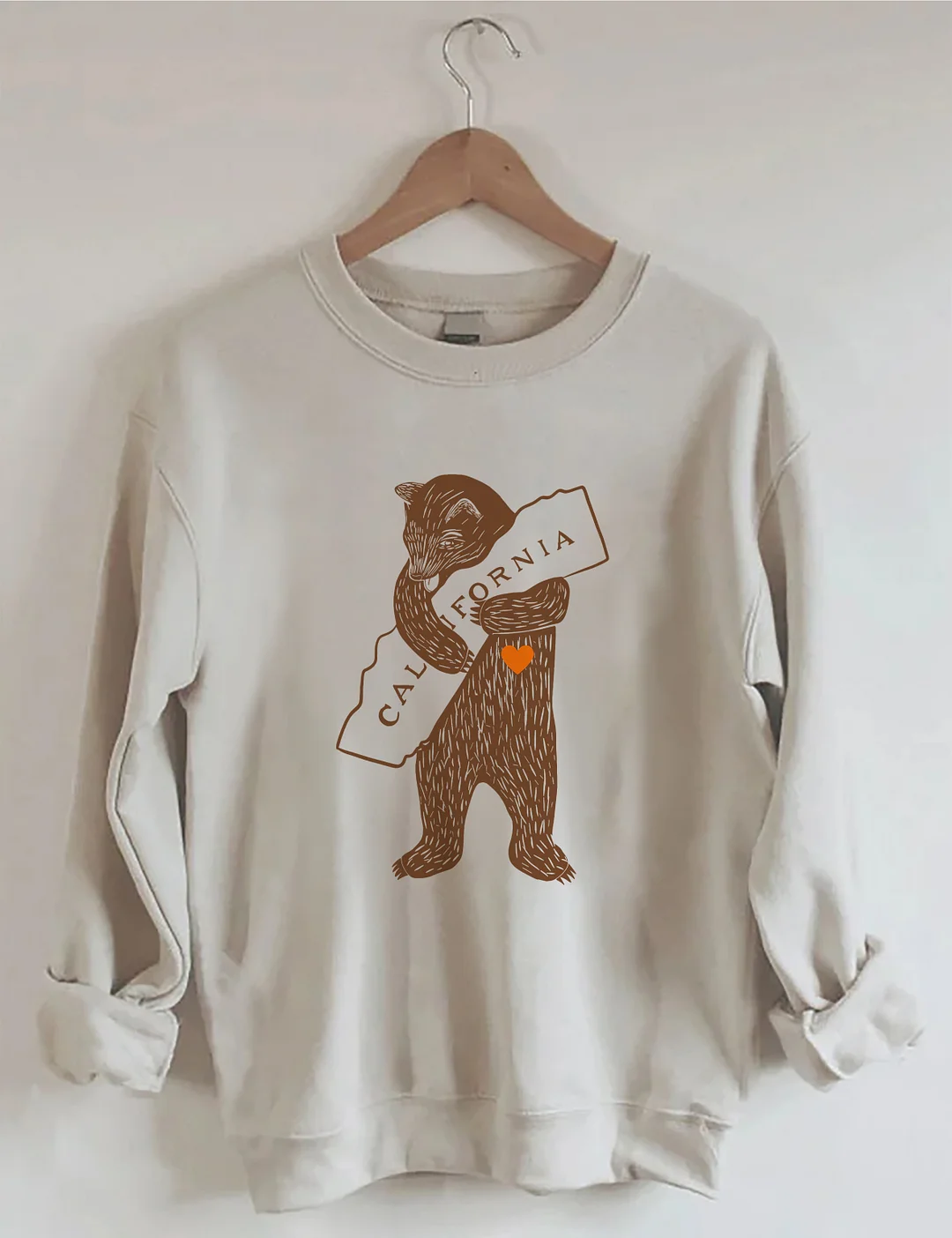 Bear Hugging California Map Sweatshirt