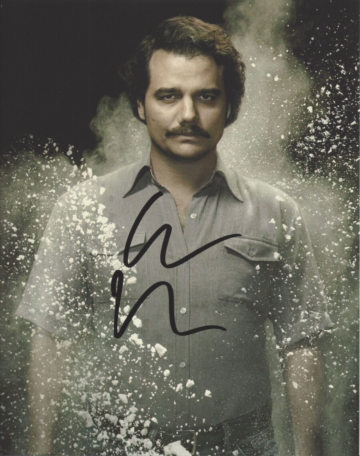 WAGNER MOURA SIGNED 'NARCOS' PABLO ESCOBAR TV SHOW 8X10 Photo Poster painting w/COA PROOF