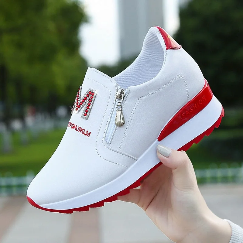 2022 New Women Wedges Casual Shoes Woman Height Increasing Breathable Women Sneakers Flats Trainers Shoes Platform Sneakers W38